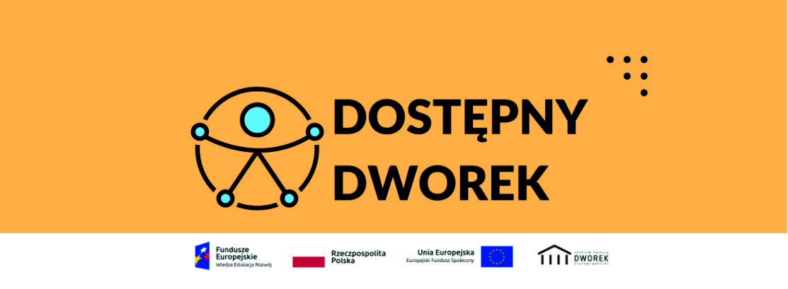 Grafika. rysunkowy ludzik wpisany w czarne koło i napis 